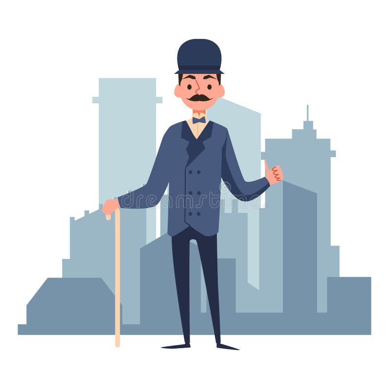 A victorian english gentleman a flat cartoon vector illustration. A victorian gentleman. A character in an elegant suit and cap. Gallant english aristocrat on stock illustration A victorian english gentleman a flat cartoon vector illustration. A victorian gentleman. A character in an elegant suit and cap. Gallant english aristocrat on stock illustration