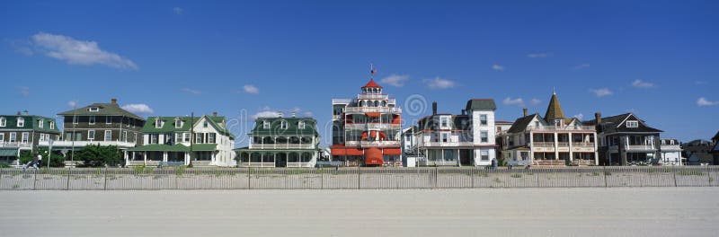 Victorian Houses on Cape May, NJ beach