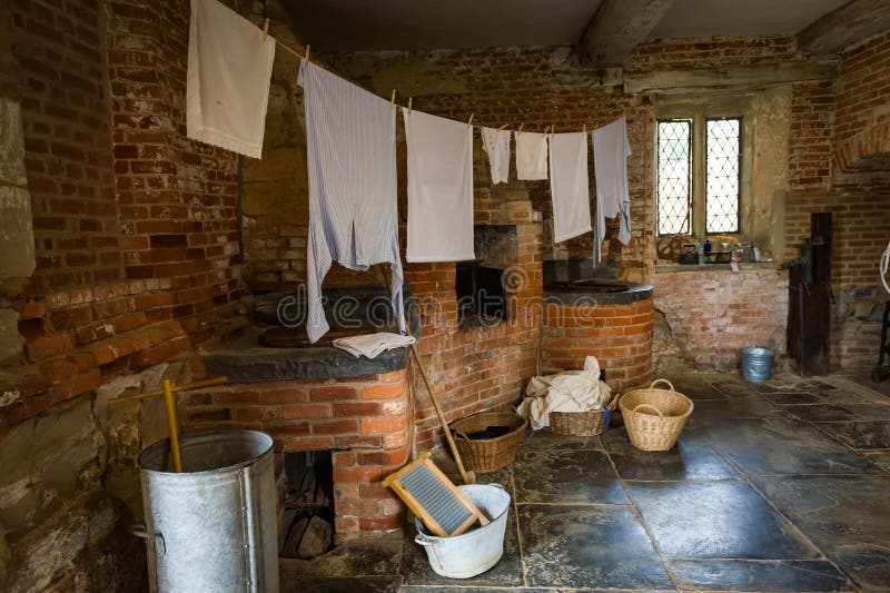 Victorian laundry room with equipment