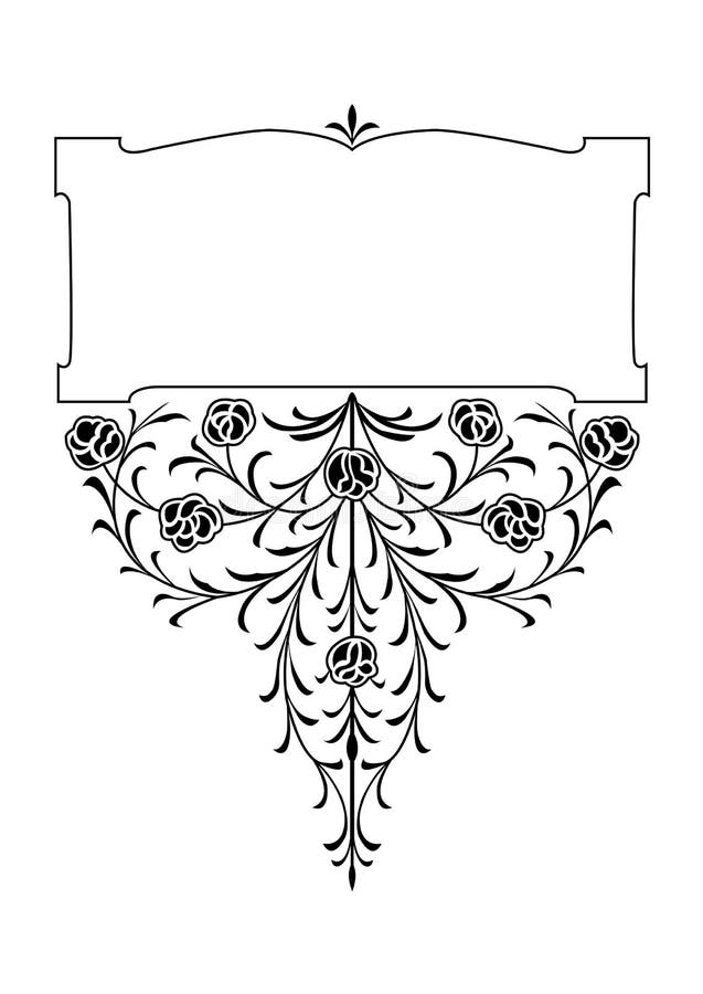 Victorian floral decorative design elements. Victorian floral decorative design elements