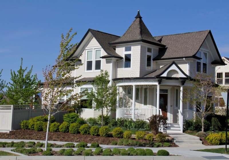 Victorian house stock image. Image of mansard, mansion 1259549