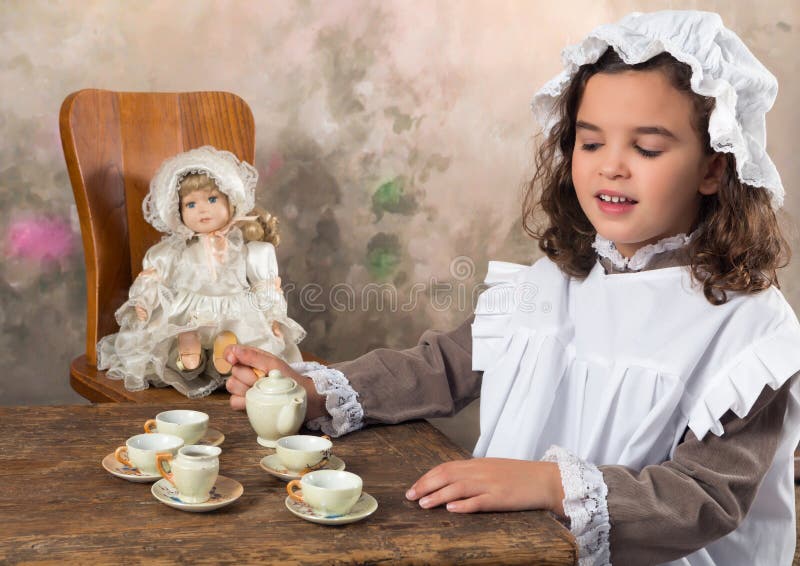 Victorian tea party stock image. Image of nostalgia, girl 38094029