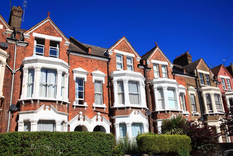 Victorian terraced houses stock photo Image of community 