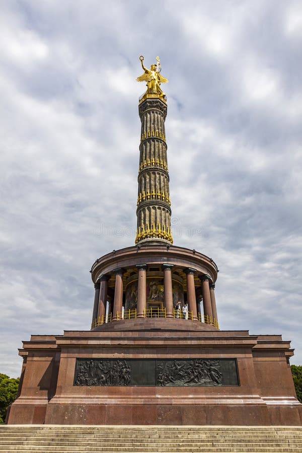 Victory Column Siegessaeule i Berlin, Tyskland arkivfoto Victory Column Siegessaeule i Berlin, Tyskland arkivfoto