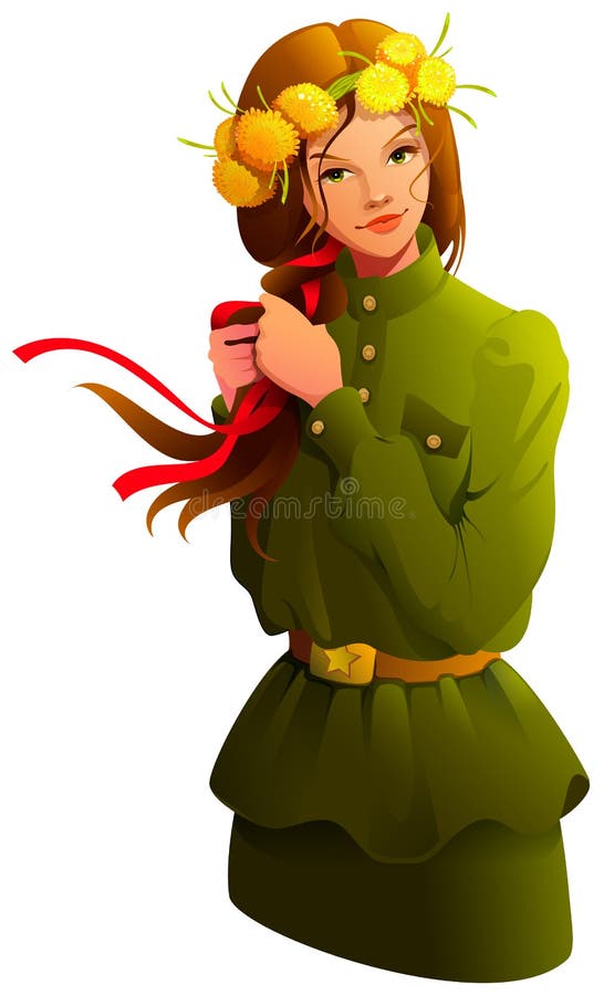 Russian Woman Retro Soldier Stock Illustrations – 27 Russian Woman ...