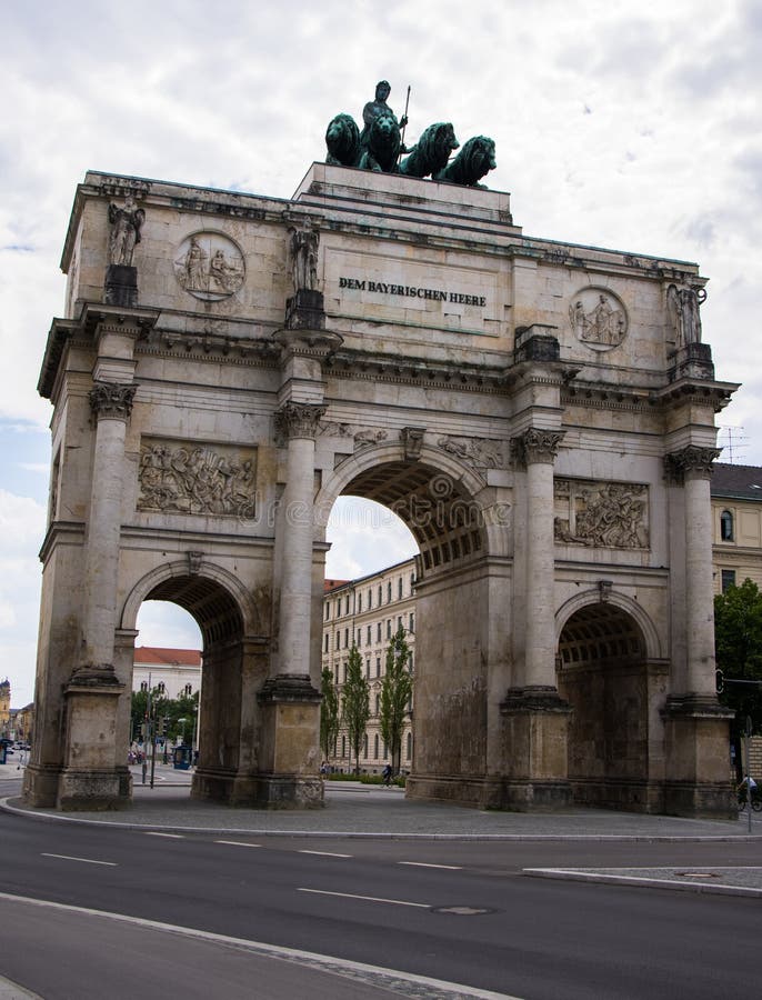 Victory Gate in Munich at Ludwig Street - CITY of MUNICH, GERMANY ...