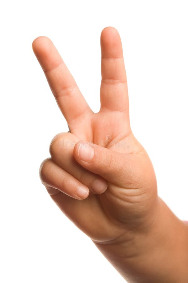 Victory or peace hand gesture