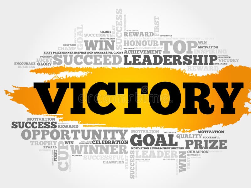 Victory is a Word from Multicolored Puzzles. Translation Text `victory