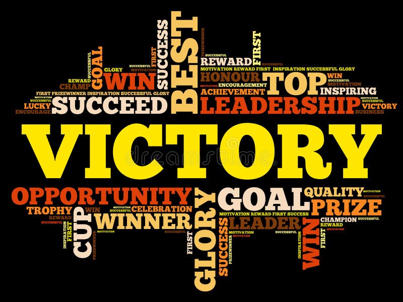 Victory is a Word from Multicolored Puzzles. Translation Text `victory