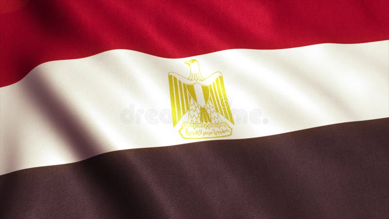 4k Haute Résolution Drapeau Egypte Fond D'écran Rendu 3d Réaliste