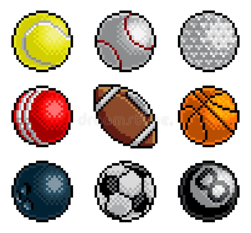 Icônes De Ballon De Football Dart De Pixel Illustration De