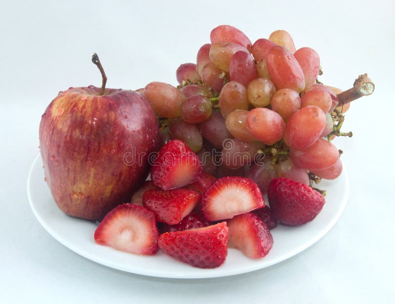 Healthy Diet with apples and grapes and strawberries. Healthy Diet with apples and grapes and strawberries