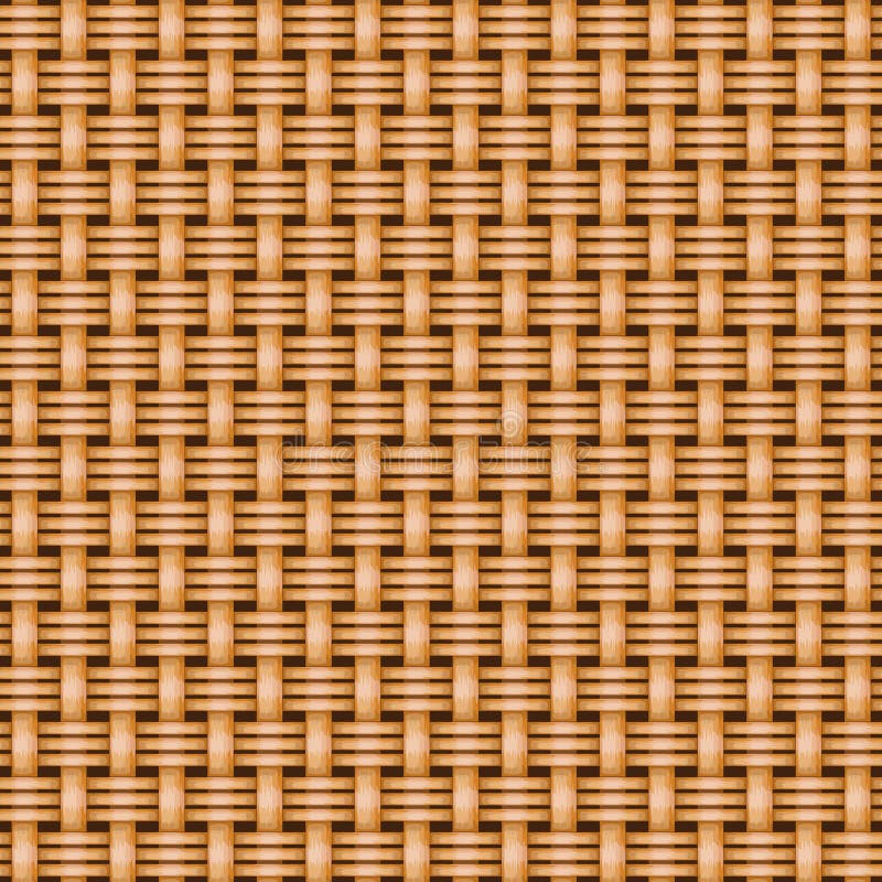 Vide- korg som väver sömlös textur för modell royaltyfri illustrationer