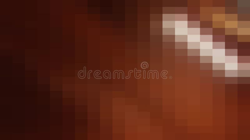 Video art screensaver of blue and yellow-brown pixels. Abstract geometric psychedelic background. stock illustration