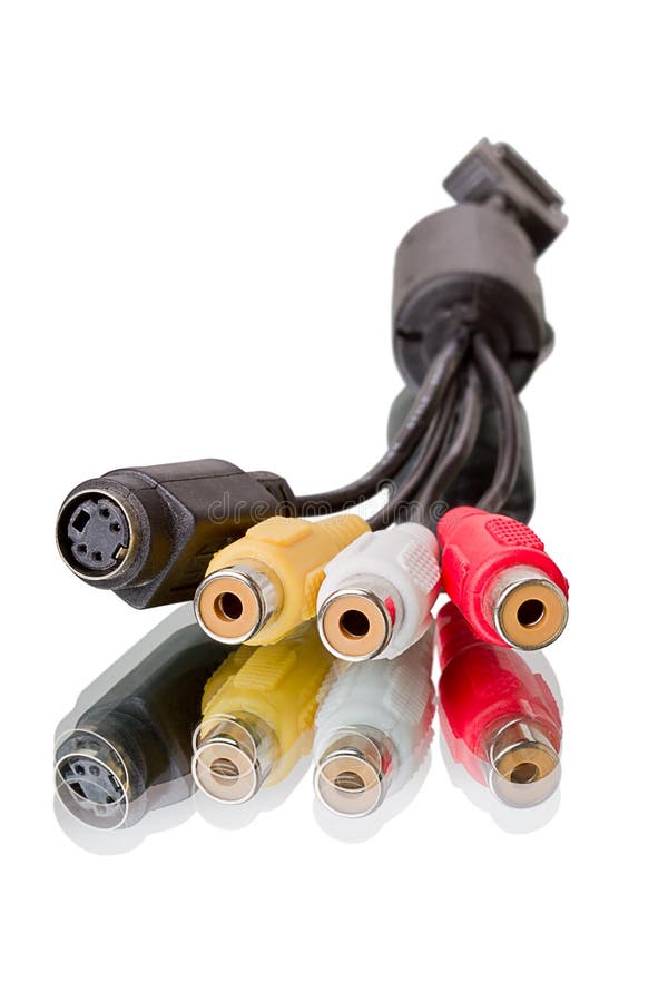 Audio connectors stock image. Image of horizontal, color 23077397