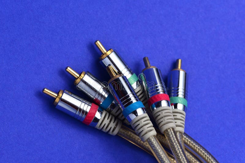 Video and audio connectors stock photo. Image of connection 7663204