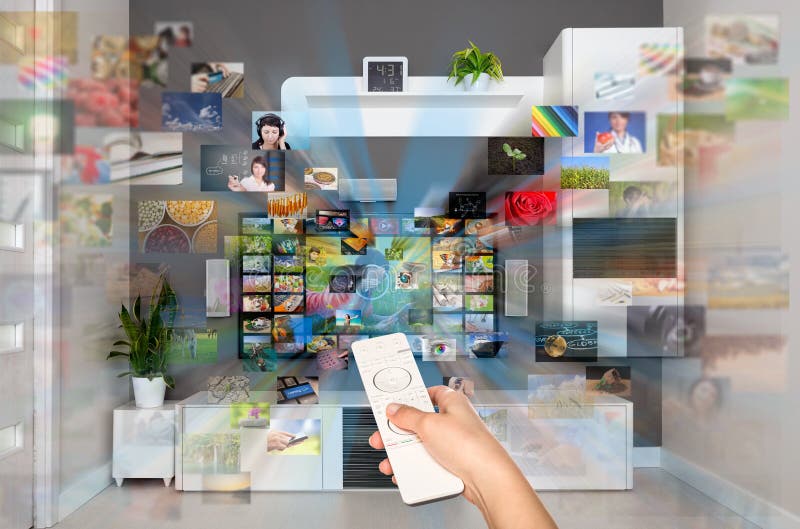 Video auf Anfrage VOD-Service im Fernsehen lizenzfreie stockbilder Video auf Anfrage VOD-Service im Fernsehen lizenzfreie stockbilder