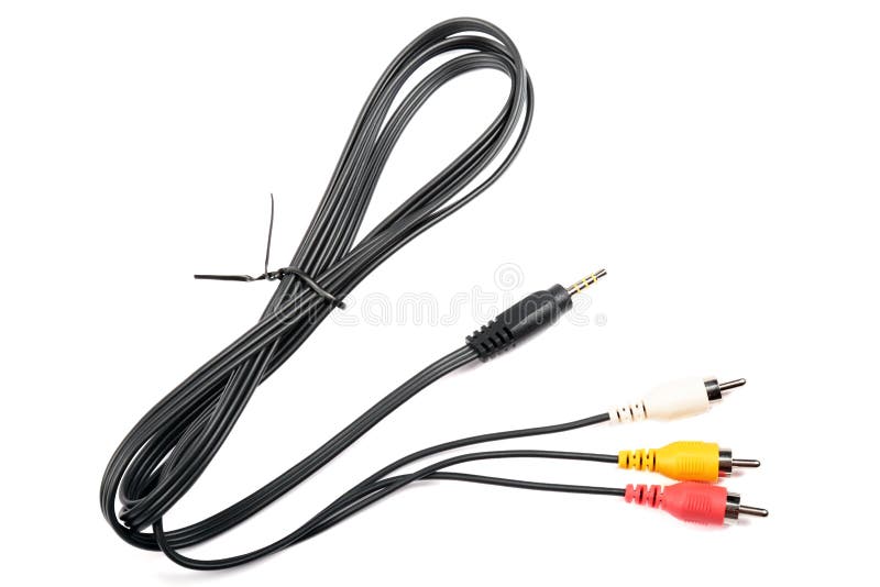 Audio Video AV Cable Adapter Stock Image Image of white, connections