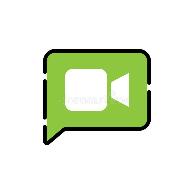 Video Call Icon Logo Vector Illustration. Video Call Icon Design Vector ...