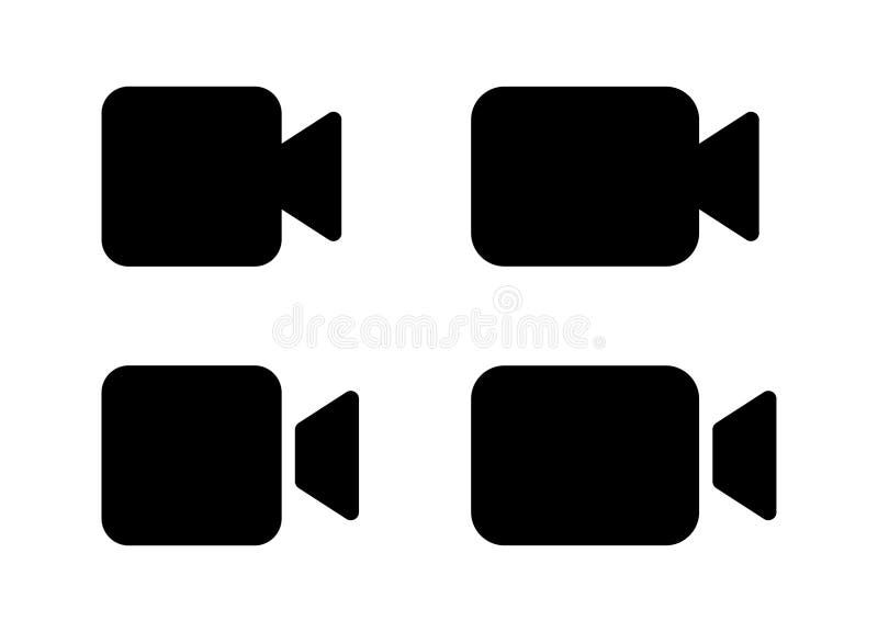 Video call icon vector in different style. Camera symbol of social media royalty free illustration