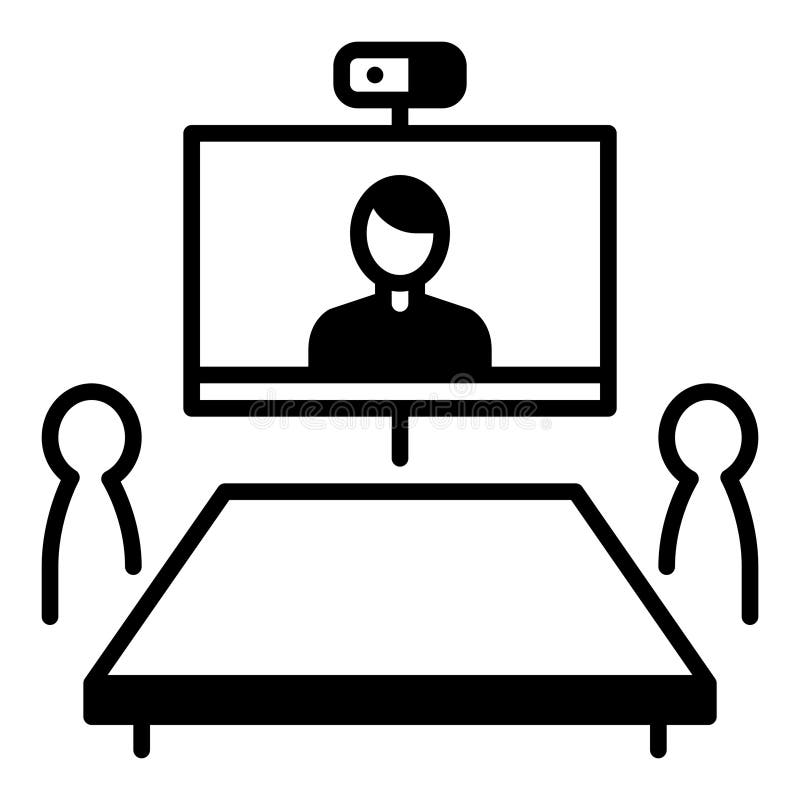 Video Call Meeting stock illustration