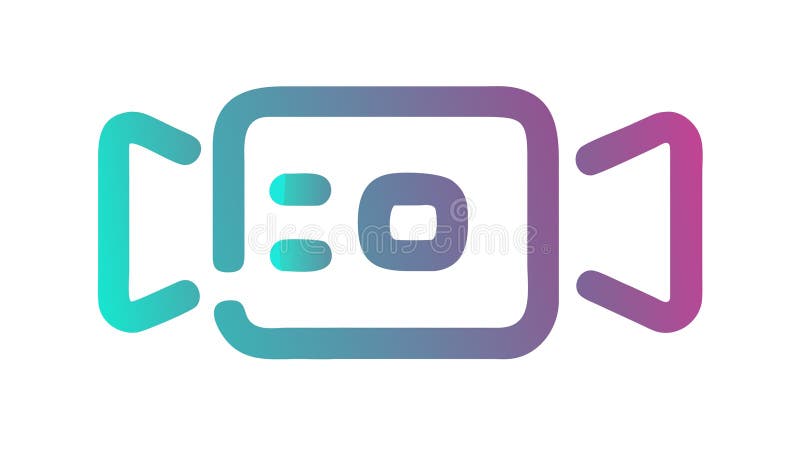 Video Camera Icon with Display Screen Interface, vector design Generative AI royalty free illustration