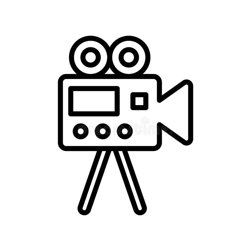 Hình vector biểu tượng về máy quay phim trên nền trắng sáng tạo và đơn giản nhưng mang lại rất nhiều thông tin về việc quay video chuyên nghiệp. Hãy xem hình để hiểu thêm về các chức năng tuyệt vời của máy quay phim đó.
