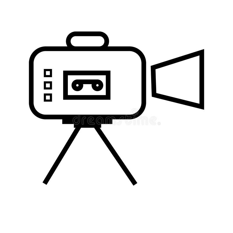 Video Camera icon vector sign and symbol isolated on white background, Video Camera logo concept vector illustration Video Camera icon vector sign and symbol isolated on white background, Video Camera logo concept vector illustration