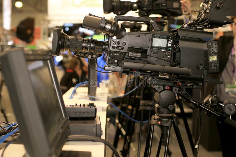 Video Camera for Professionals Stock Image Image of display