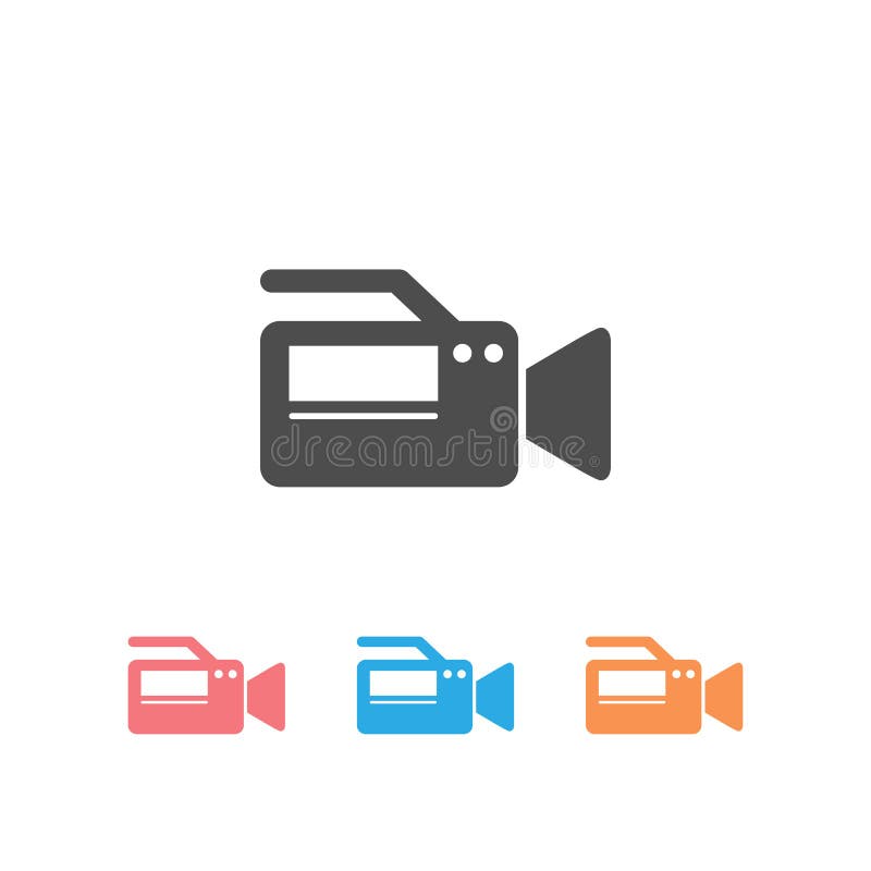 Video Camera Recorder Set Icon Vector Stock Vector Illustration of