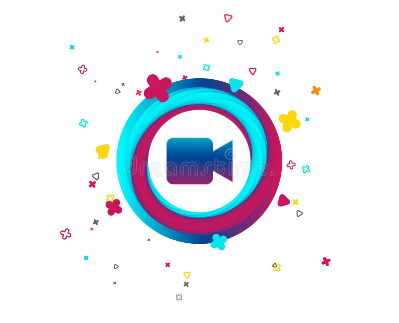 Video camera sign icon. Video content button. stock illustration