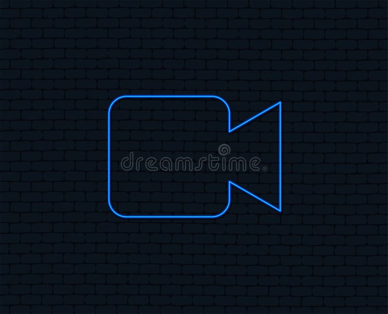 Video camera sign icon. Video content button. stock illustration