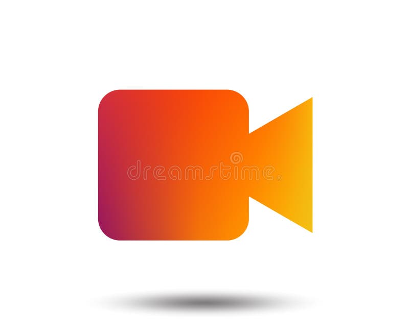 Video camera sign icon. Video content button. royalty free illustration