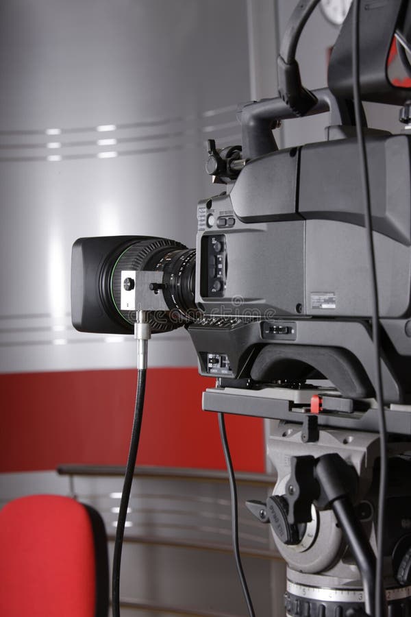 Video camera in TV studio stock image. Image of camera 6514341