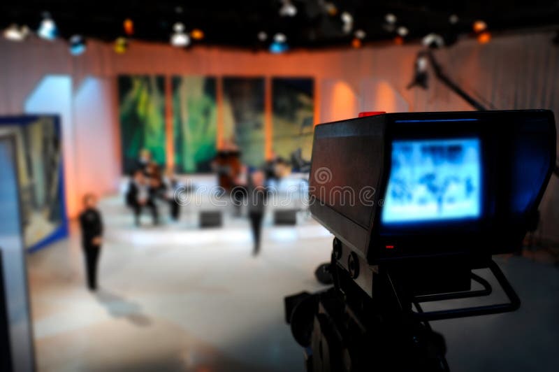 Video camera viewfinder - recording in TV studio