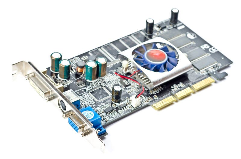 Video card stock image. Image of metallic, power, device 23264107