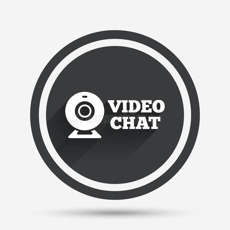 Video chat sign icon. Webcam video talk. royalty free illustration