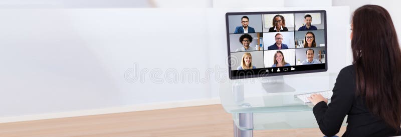 Video-Conferencing-Anruf auf Computer
