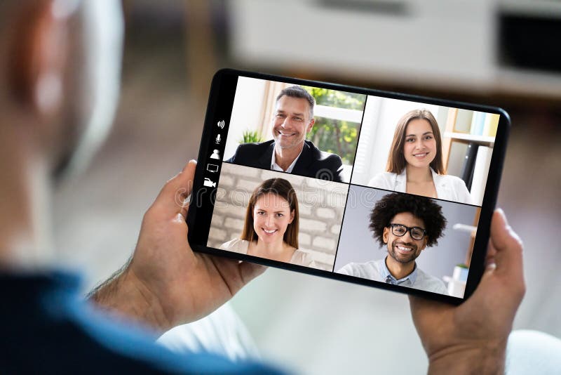 Video Conferencing Webinar Chat or Videoconference Stock Image - Image