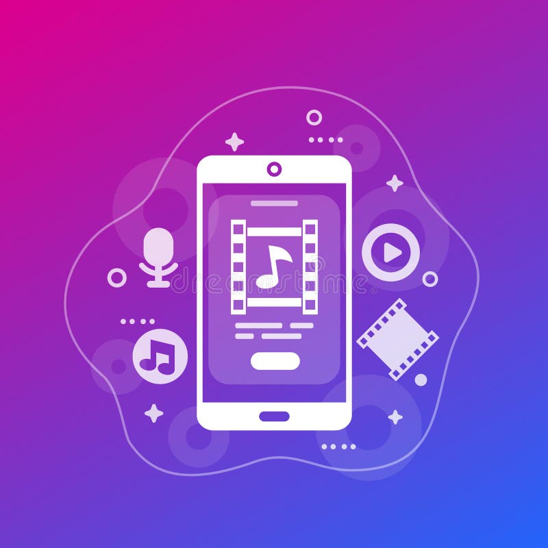 Video editor app, vector icon, eps 10 file, easy to edit