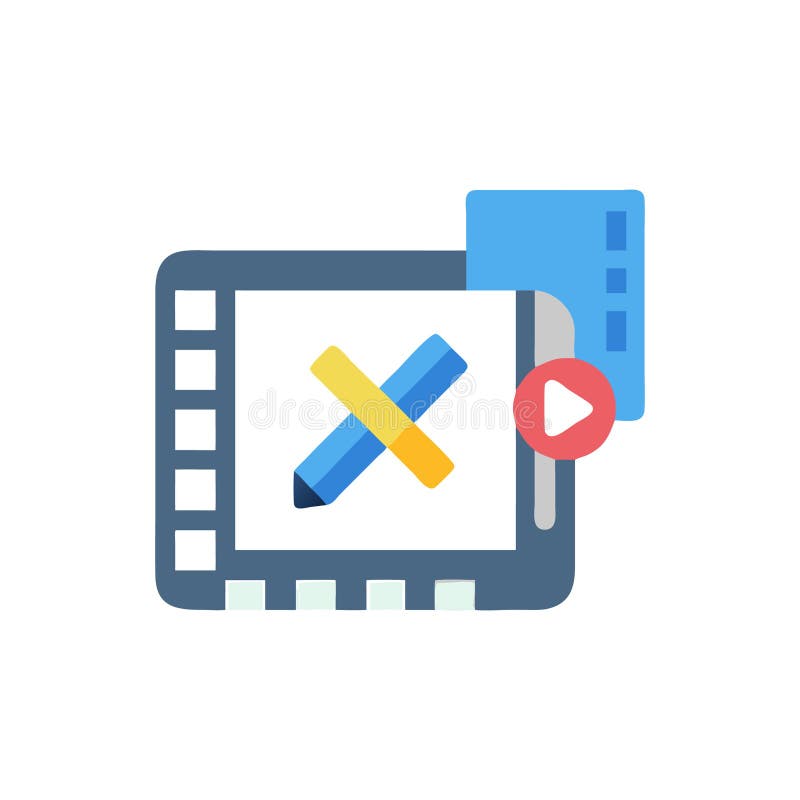 Video Editor Icon for Creative Projects royalty free illustration