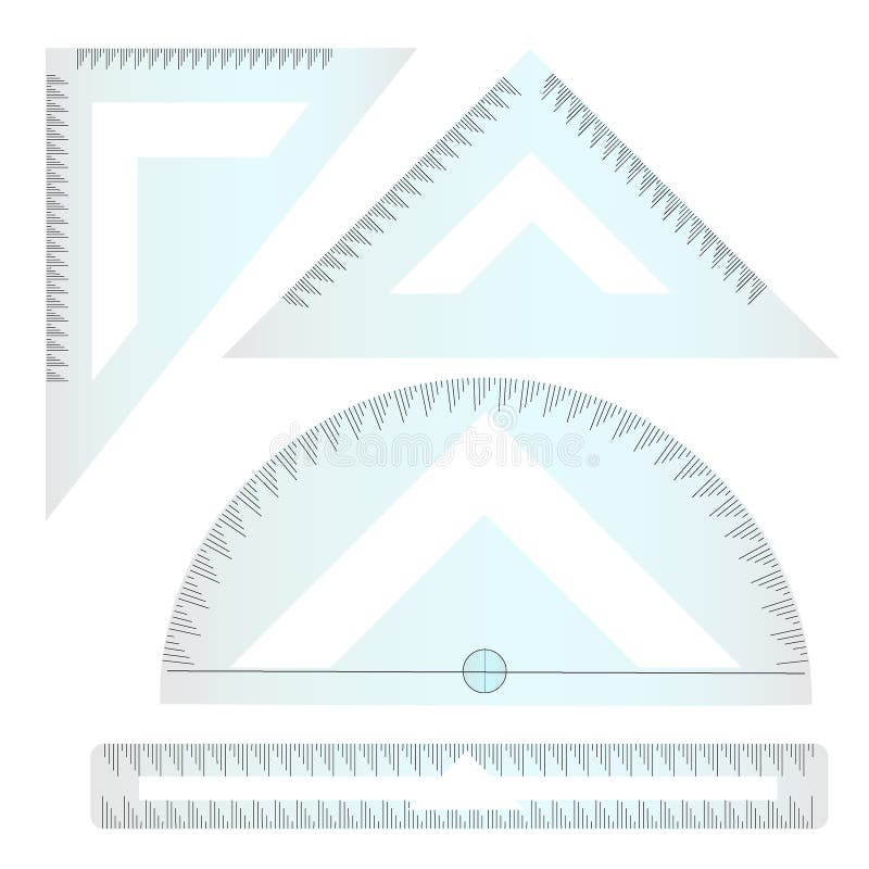 Set Office Stationery Math Supplies Stock Illustrations 237 Set