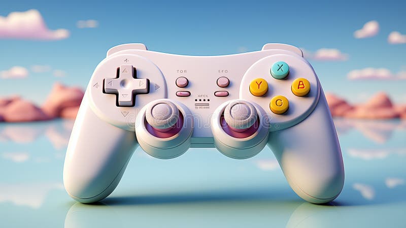 Video Game Controller with Joystick Stock Illustration Illustration