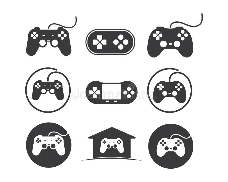 Video game controller logo icon vector illustration stock illustration