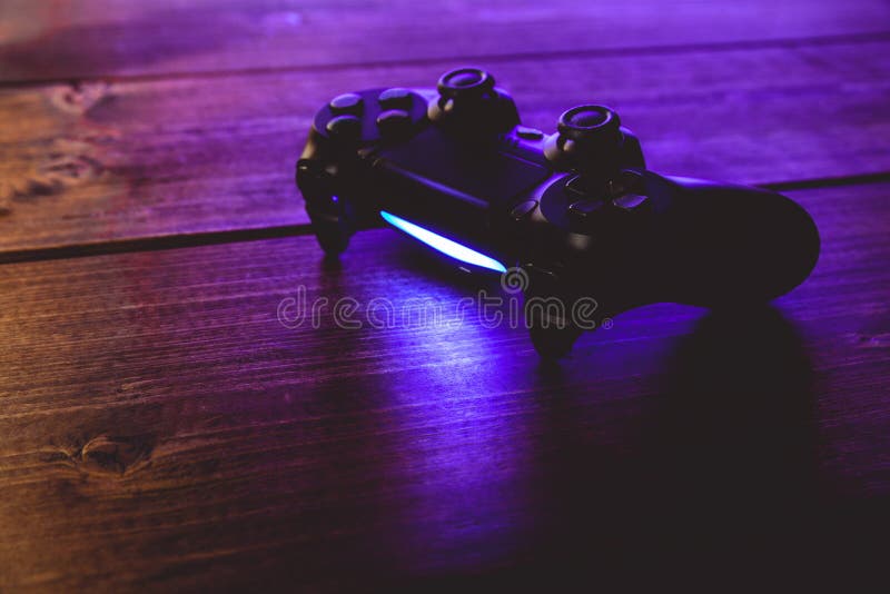 Video Game Controller Night with Lights Stock Photo Image of joypad, electronic 125939862