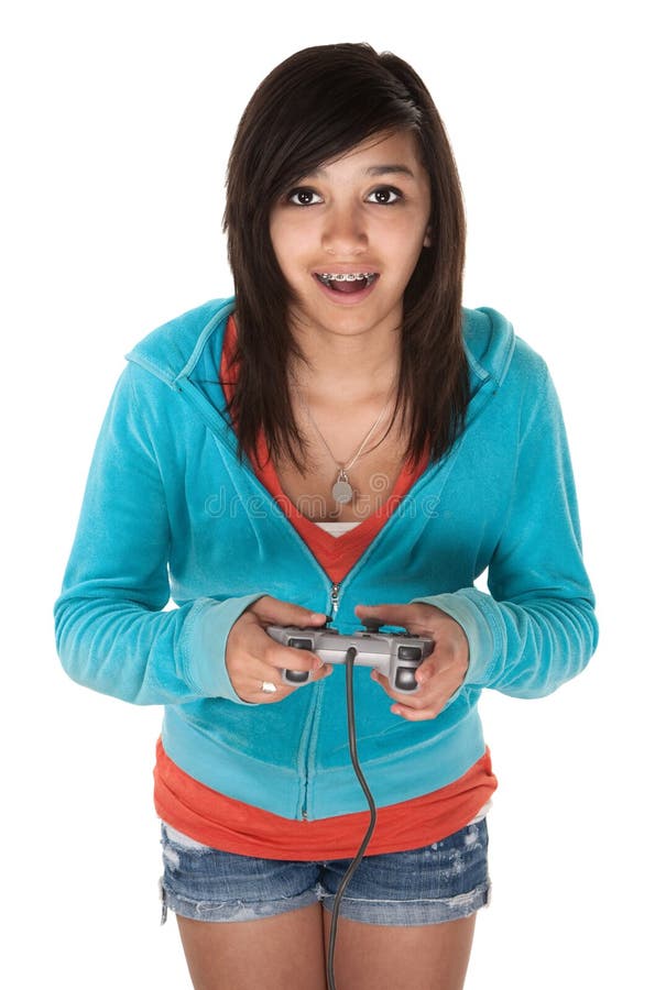 Video Game Girl Stock Image Image Of Latina Isolated 17675181