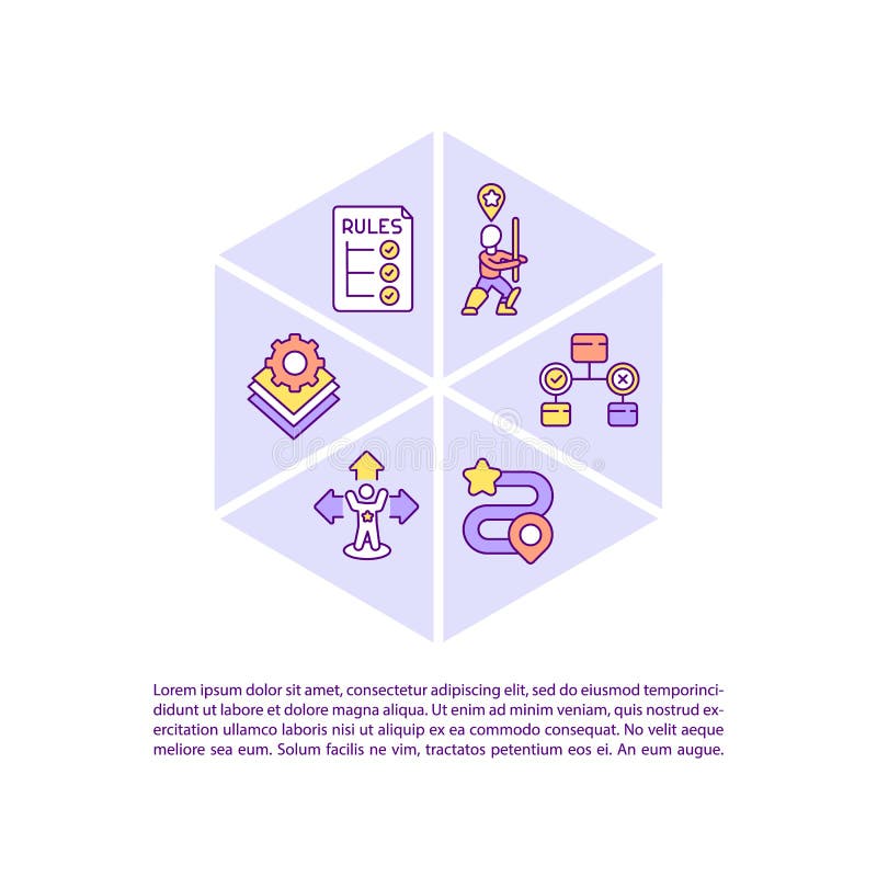 Video games designing concept icon with text royalty free illustration