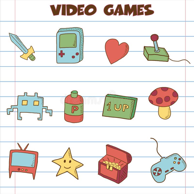 Video games icon stock illustration