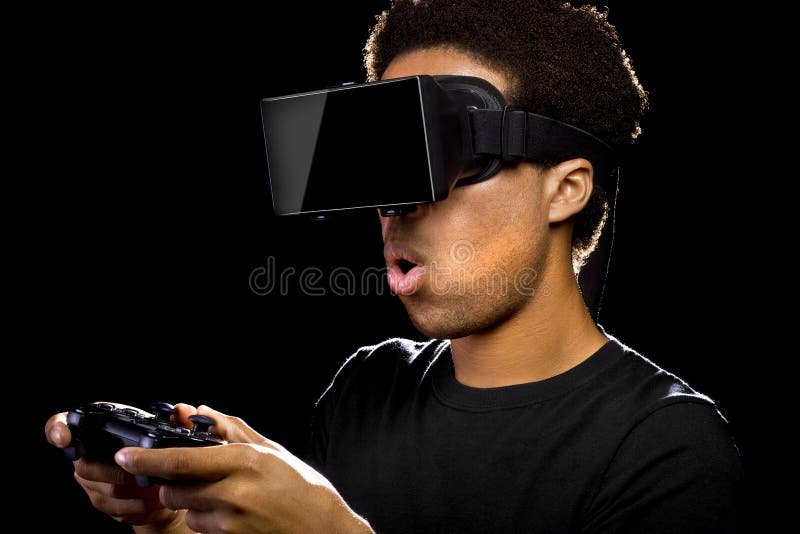 Video Games with VR Headset and Controller Stock Image Image of