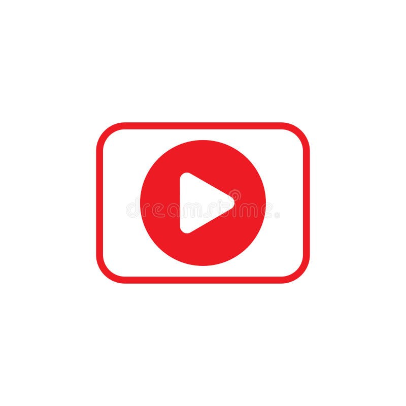 Video stream icon line. Isolated symbol on online education topic